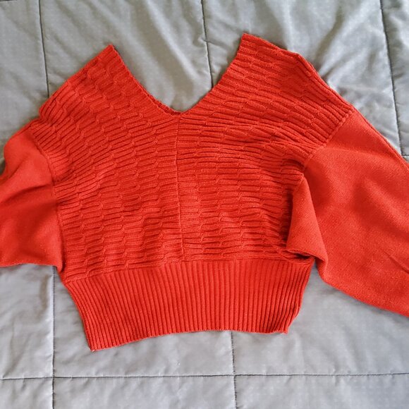 Vintage Boutique Cropped Oversized knit loose fit Cozy Bohemian Chunky Sweater - Picture 12 of 16